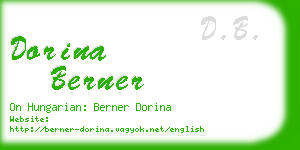 dorina berner business card